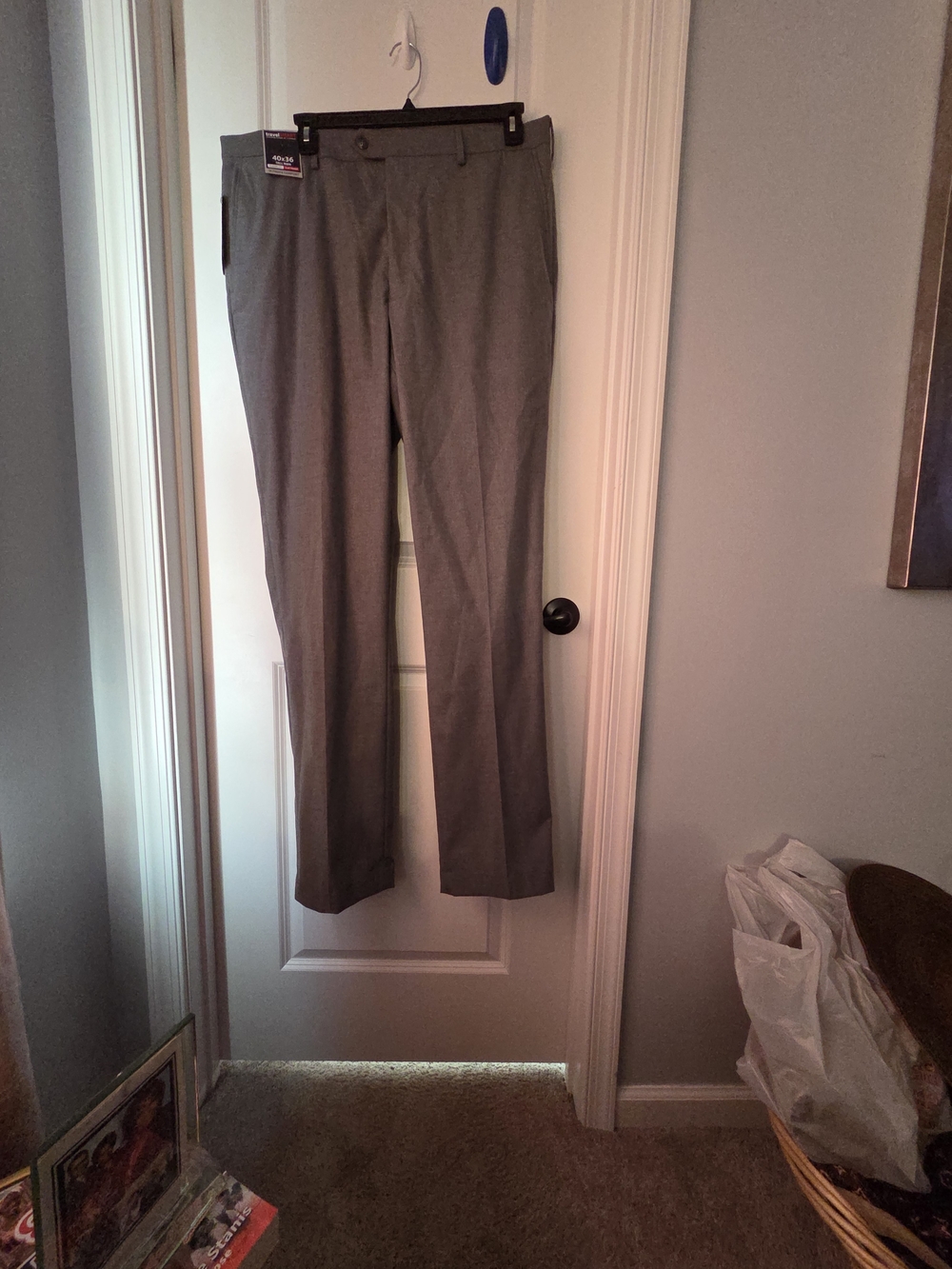 Roundtree & Yorke Men's Gray Dress Pants - Straight Leg